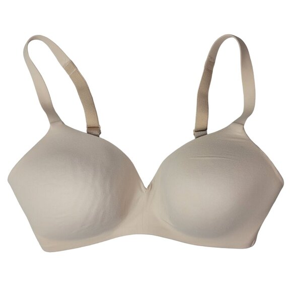 Wacoal Perfect Wire Free Bra Tan Nude 34D Adj Seamless Wireless T Shirt 852189 - Picture 1 of 10